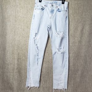 H&M Light washed Ripped Denim
